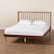Baxton Studio Flint Mid-Century Modern Ash Walnut Finished Wood Queen Size Platform Bed 236-12782-ZORO - alternate 9